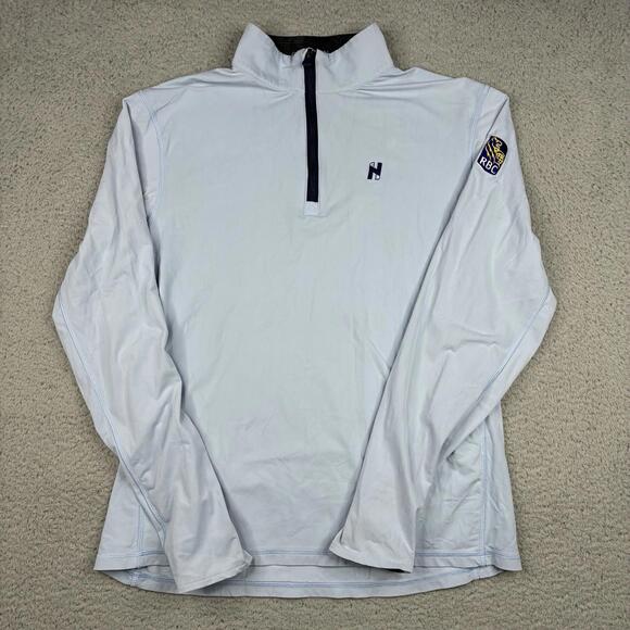 Greyson Other - Greyson Fleece Golf Pullover Men’s Medium Blue 1/4 Zip Mock Neck Performance